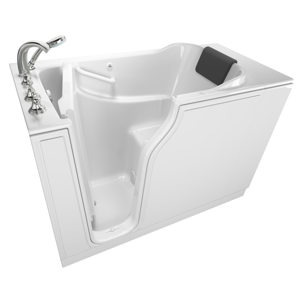 Baignoire à porte 30 x 52 pouces avec système de spa à air, série gelcoat de première qualité - Vidange à gauche avec robinet